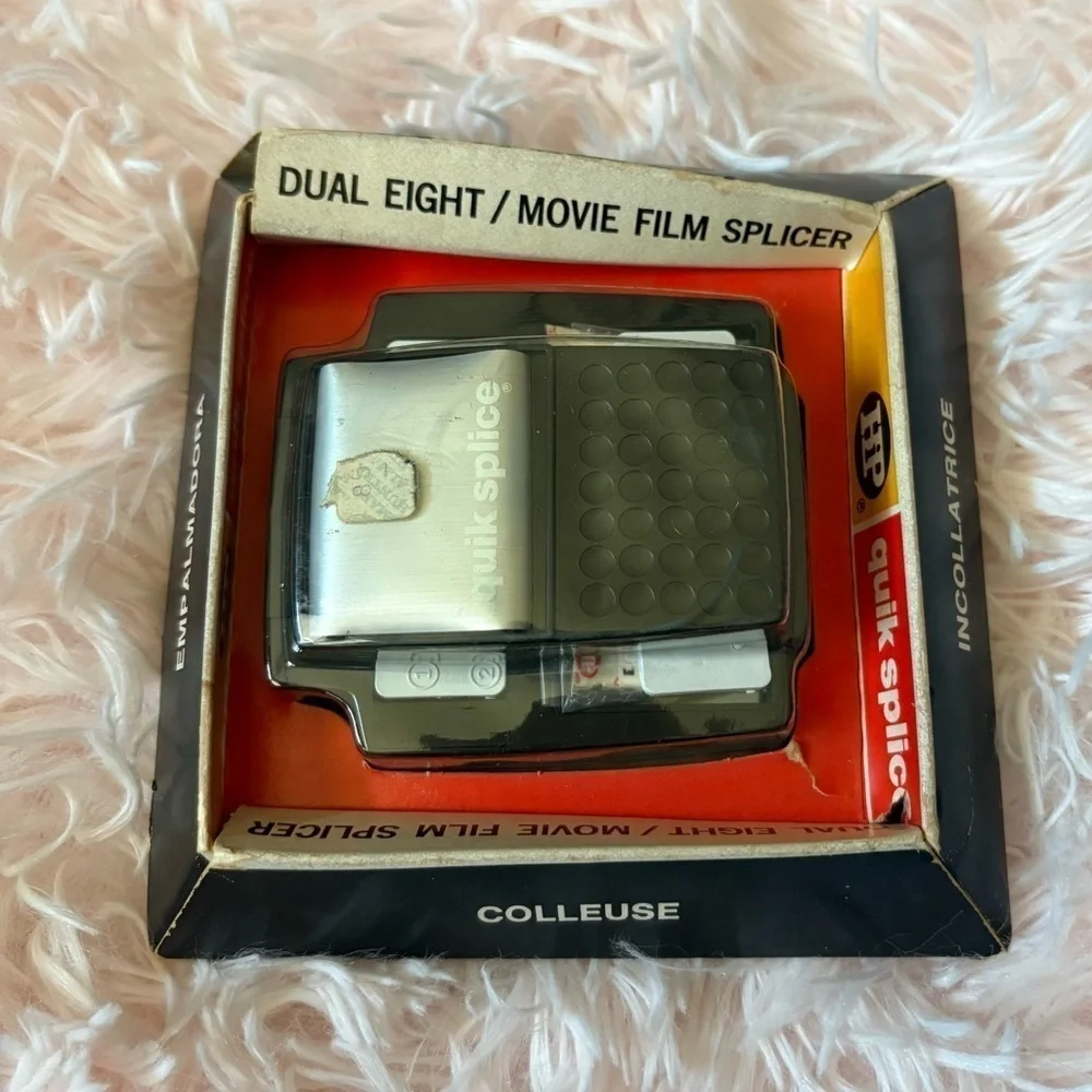 Quik Splice Dual Eight Movie Film Splicer NEW Vintage Colleuse HP Hudson